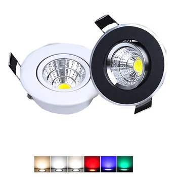 

RGB Led downlight light COB 5W 110V 220V Ceiling Spot Light AC/DC12V Decoration Ceiling Lamp recessed Lights Indoor Lighting