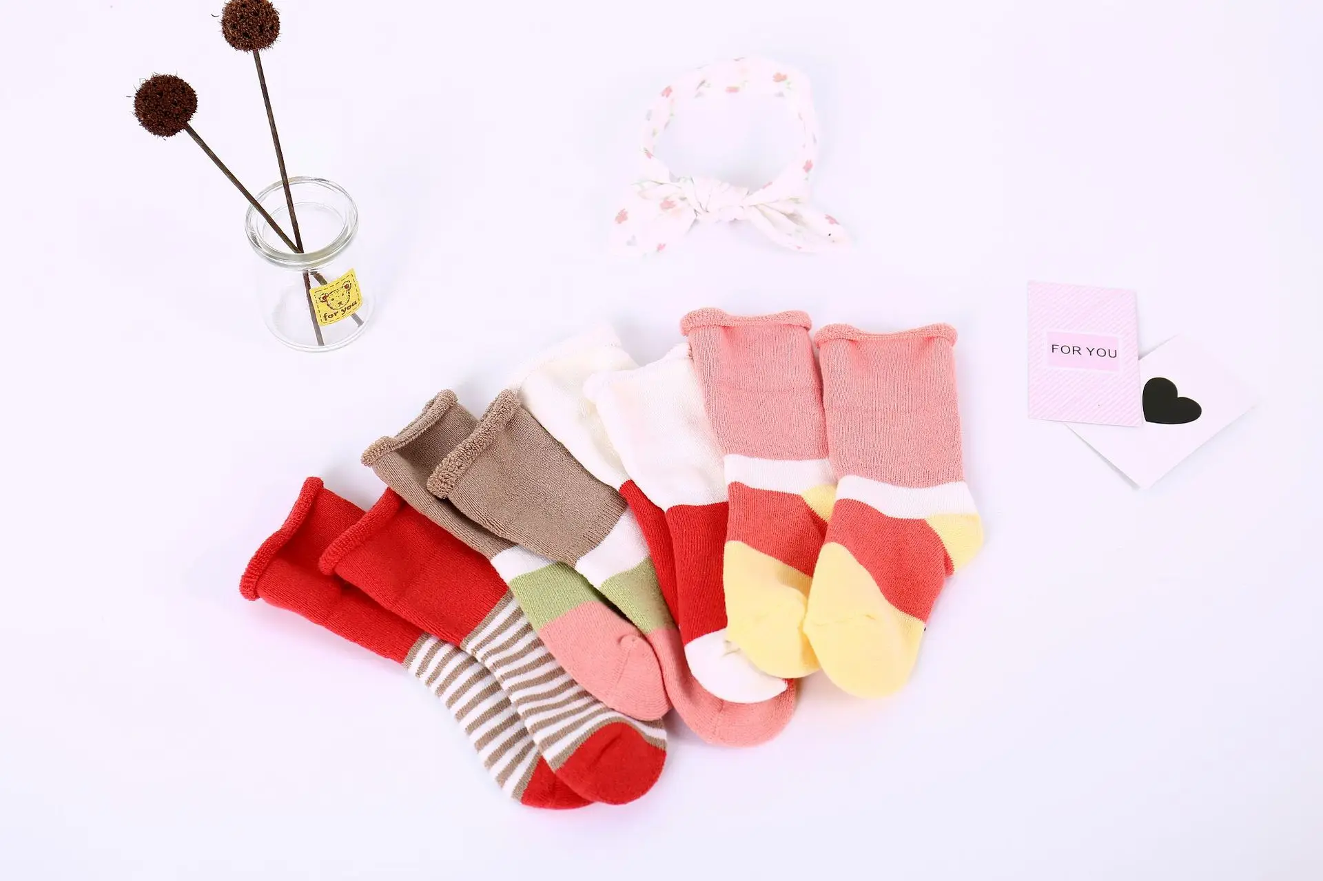 Детские носки новые стильные осенне-зимние Бархатные носки с петельным ворсом для малышей плотные дышащие теплые носки без пятки xiao tong wa