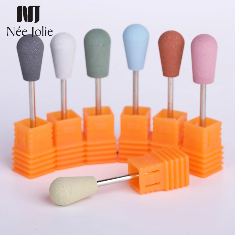 

7 Colors 10×18mm Mini Size Colorful Silicone Electric Nail Drill 1 PC Machine Nail File Tool Nail Art Replacement Tools