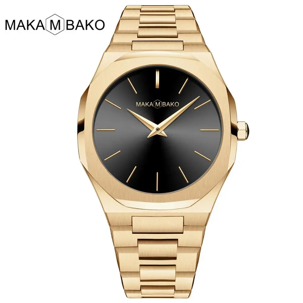 Новое поступление Япония Mov't Розовое Золото Топ бренд класса люкс простой дизайн 30 м водонепроницаемые Модные розовое золото сталь часы для женщин - Цвет: M-501J2