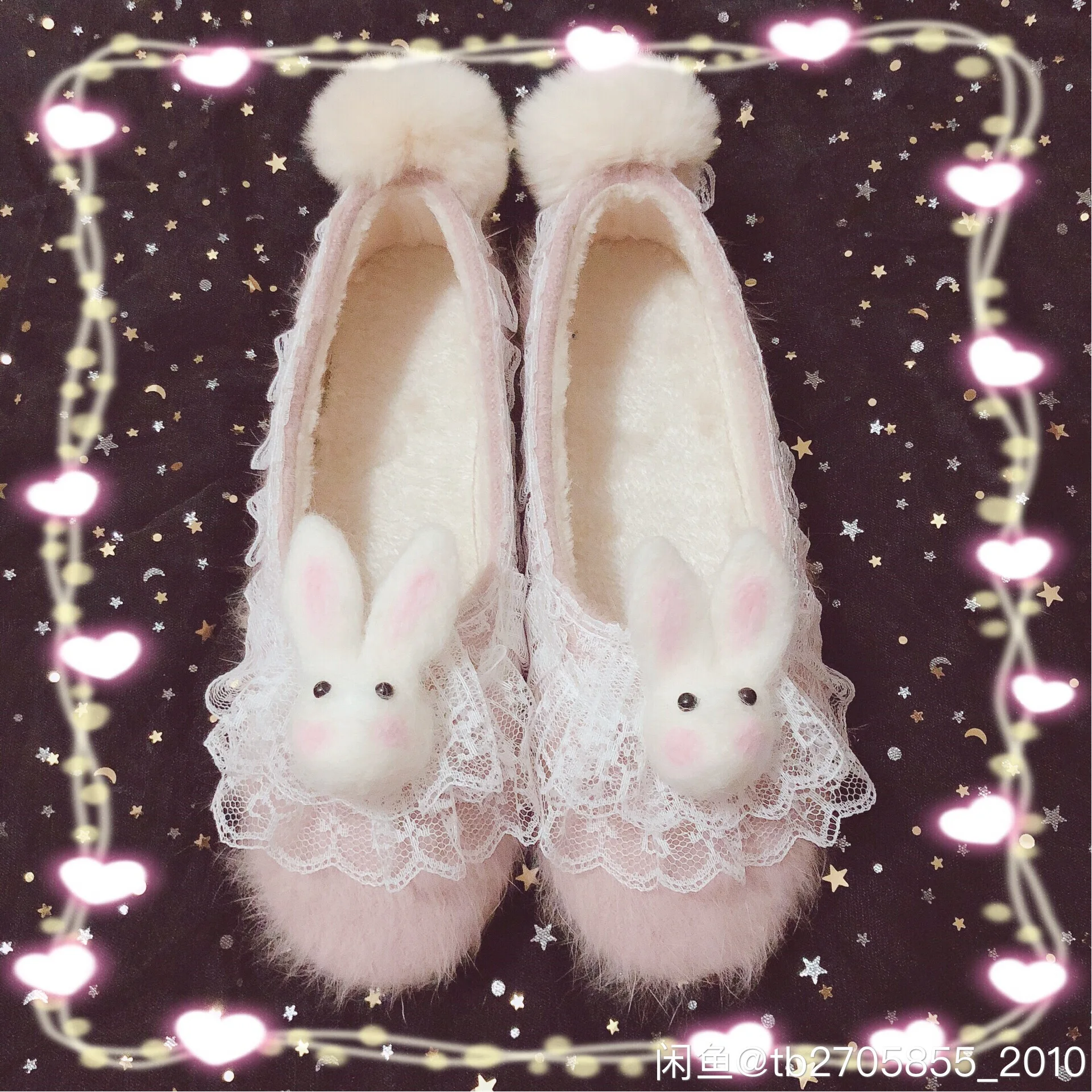 Милые мягкие плюшевые туфли в стиле Лолиты с сказочным кроликом для девочек