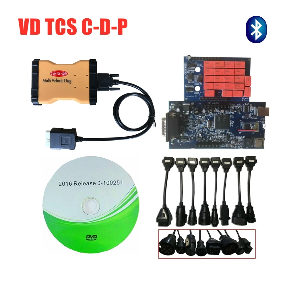 Мульти Автомобиль Diag. R0 с keygen MVD bluetooth OBD2 сканер VD TCS C-D-P Pro Plus Multidiag Pro MVDiag+ 8 шт. автомобиль/грузовик кабель - Цвет: with bluetooth