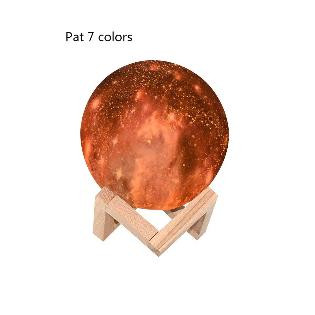 USB Recharge Colorful 3D Starry Sky Moonlight Touch Control LED Night Light for Christmas Birthday Gift Home Decor Drop Shipping - Испускаемый цвет: Patting 3 colors