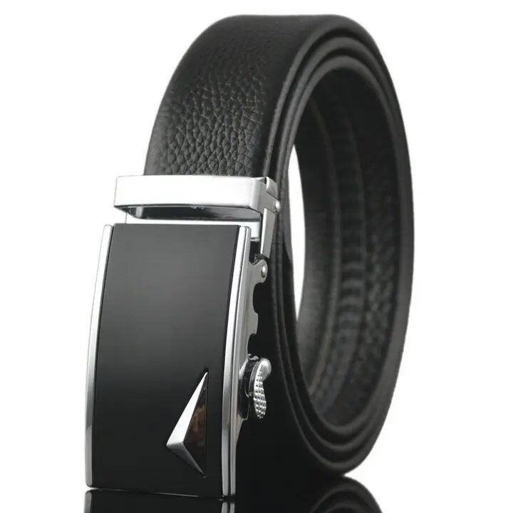 FANGE Men's Real Leather Ratchet Dress Belt with Automatic Buckle men