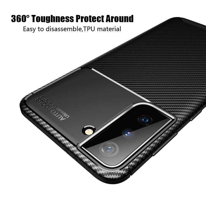 

Для Samsung Galaxy S21 Чехол Мягкий Силиконовый противоударный бампер матовый карбоновый чехол на заднюю крышку телефона чехол для Samsung S21 5G