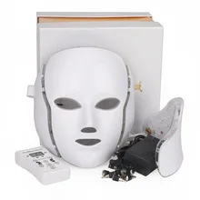 7 Color LED Facial Neck Mask Micro-current LED Photon Mask Remove Wrinkle Acne Skin Rejuvenation Face Beauty Machine