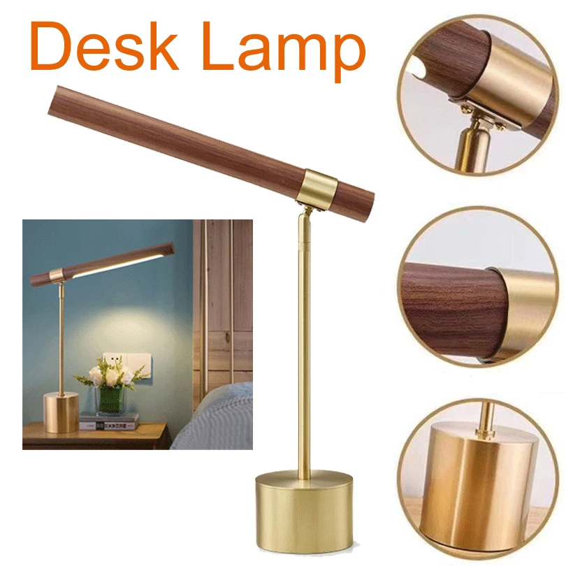 

Designer Wood Table Light Nordic Simple Bedroom Bedside Desk Hotel Table Lamp LED Light Living Room Bedroom Reading Lamp