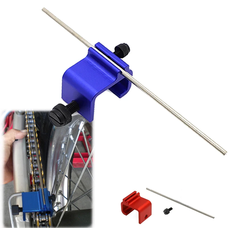 

Motorcycle Chain Adjusting Alignment Tool Sprocket Metal Heavy MX ATV Universal for Honda Kawasaki BMW
