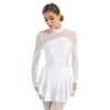 MSemis New Women Figure Ice Skating Dress Shiny Rhinestones See Through Long Sleeves Gymnastics Leotard Ballet Dance Costume ► Photo 2/6