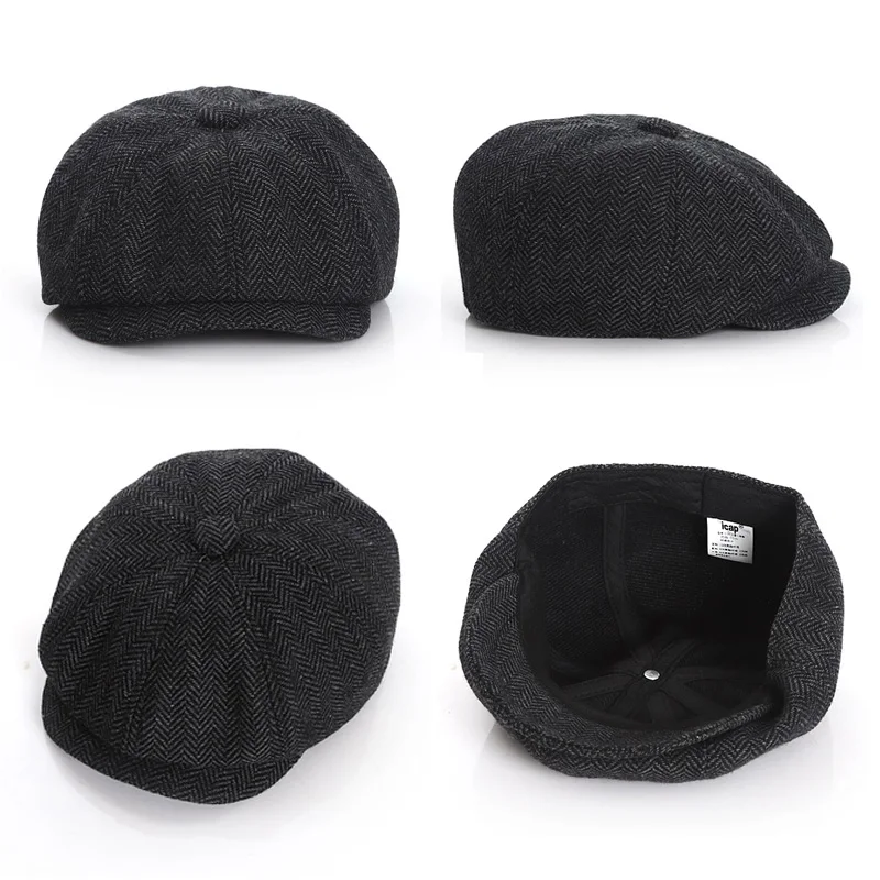Baby Hat for Boys Vintage Newsboy Kids Cap Baby Boys Hat Autumn Winter Cap for Boy Children Hats 52/54