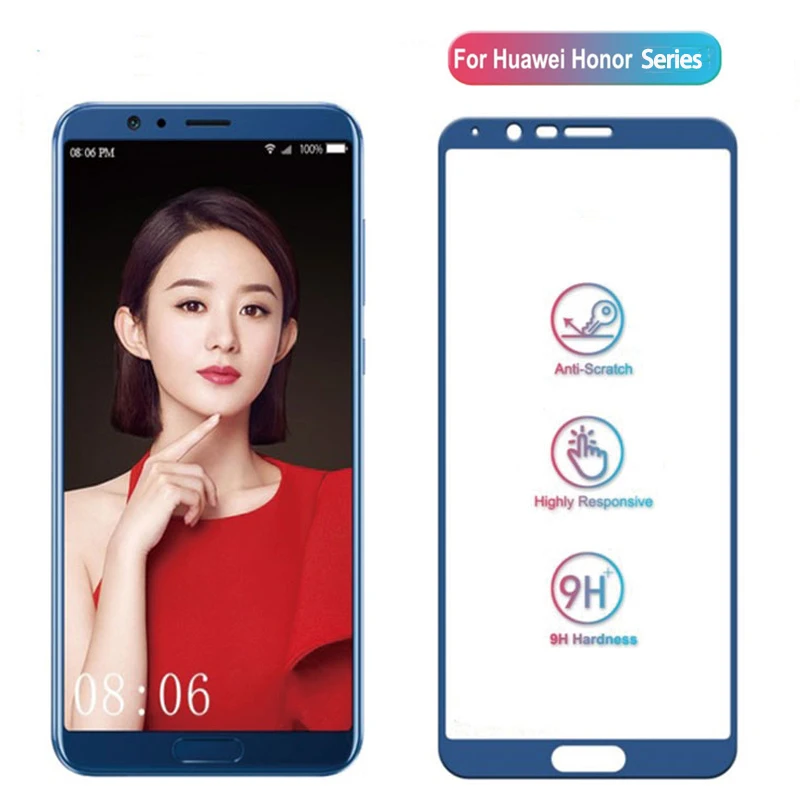 Закаленное стекло для Huawei Honor View 10 View10 Защитное 9 8 lite 7C Pro Защитная пленка экрана