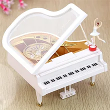 Caja de música, Mini Piano caja de música de la joyería giratorio bailarina regalo de cumpleaños decoración de la Mesa de/por