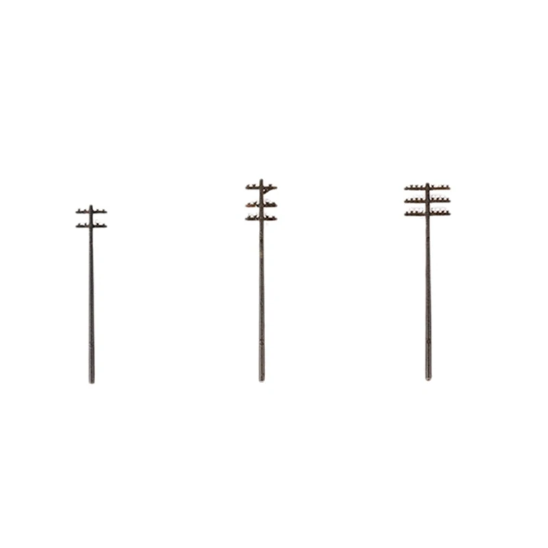

15 Pcs 1:100 Model Train Ho Scale DIY Architectural Model Telegraph Poles Material Sand Table Model Materials