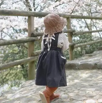 

2020 ins Japan And Korean Girls Sleeveless Vest Dress Western Holiday Spring Ruffles Sweet Children Clothes