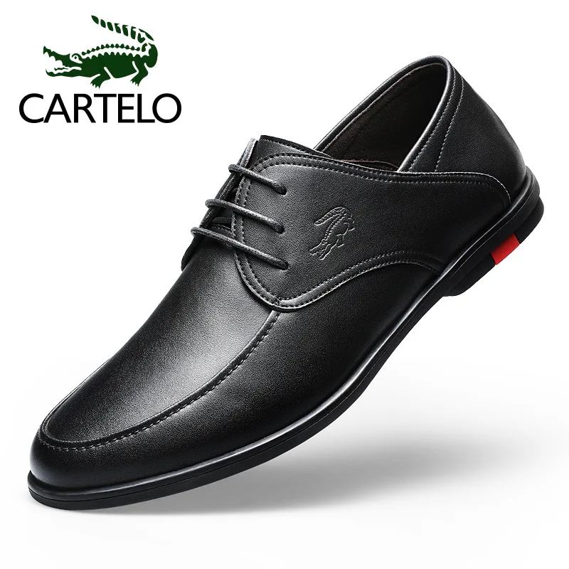 

CARTELO MEN'S SHOES Spring New Style Business Formal Wear Leather Shoes Men Soft Leather Soft Bottom Casual Breathable Small Lea