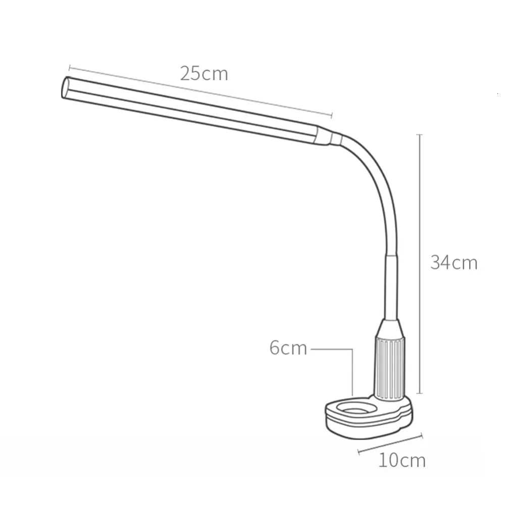 5 Вт 24 светодиоды глаз защиты зажим свет настольной лампы Плавная затемнения Гибкие USB Powered сенсорный Сенсор Управление чтения настольная