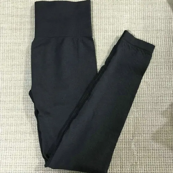 Black Gray Женские Бесшовные Леггинсы для фитнеса, бега, йоги, высокая талия, бесшовные леггинсы, пуш-ап, спортивные Леггинсы для девочек - Цвет: Black Gray