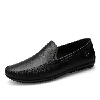 

Men Loafers genuine Leather Casual Shoes slip on High Quality Adult Moccasins Men Driving Shoes Male Footwear big size 47 n5