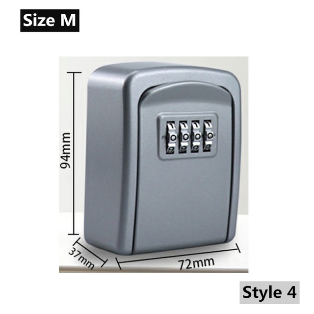 new wall-mounted key storage box 4 digit combination password security password lock keyless home safe stash