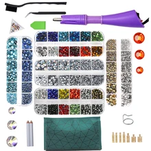 EU/US 3 pudełka Hot Fix dżetów zestaw/szkło kryształowe termiczny aplikator do dżetów żelazko na różdżkę Strass Rhinestone narzędzie naprawcze ciepła pistolet