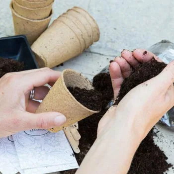 

Fiber flowerpots Fiber Flower Pots Planting Plastic Plant Labels 8*8cm