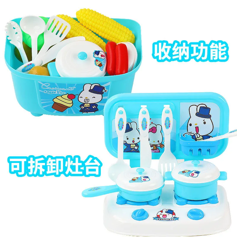 

Children Play House Model Kitchen Set Boys And Girls Cooking Tableware Kitchenware Toy 16 Pieces