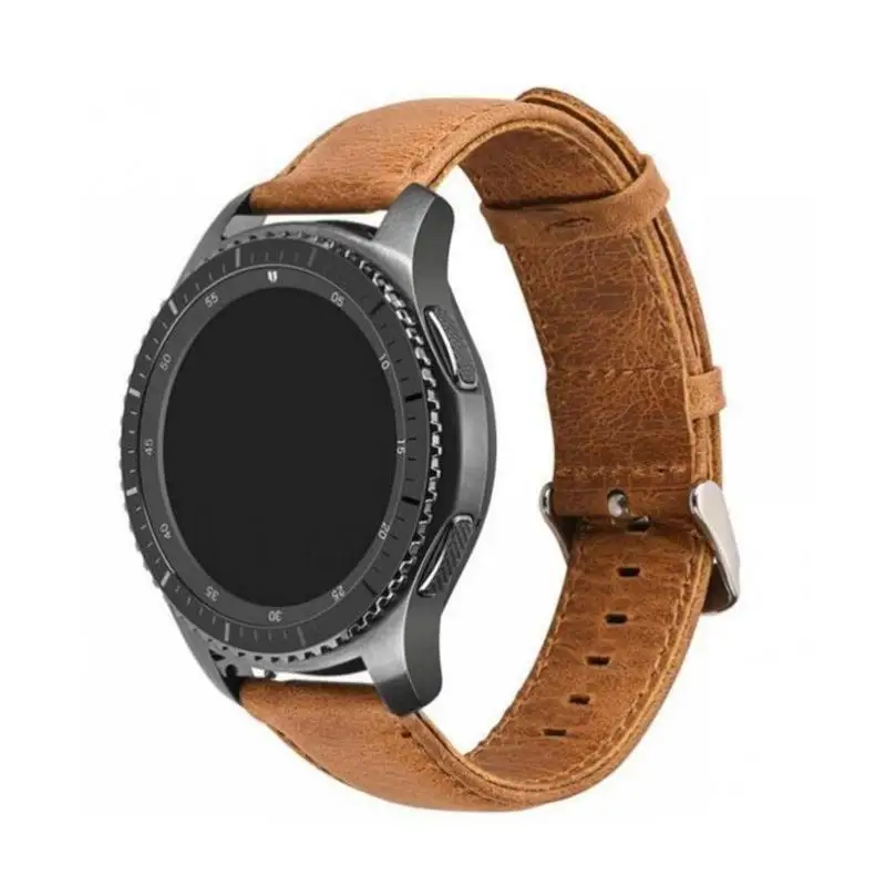Кожаный регулируемый ремешок для часов с пряжкой для Amazfit/Ticwatch/samsung/huawei не деформируемый безвкусный термостойкий