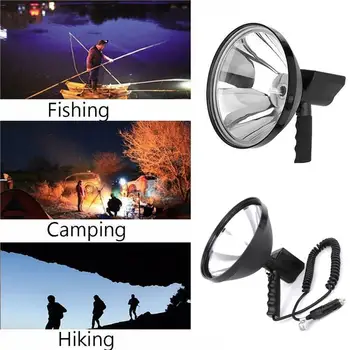 

Super Bright Portable Light Spotlights 12V 1000W Rechargable Xenon Searchlight Lamp Handheld Spotlight For Hunting Fishing