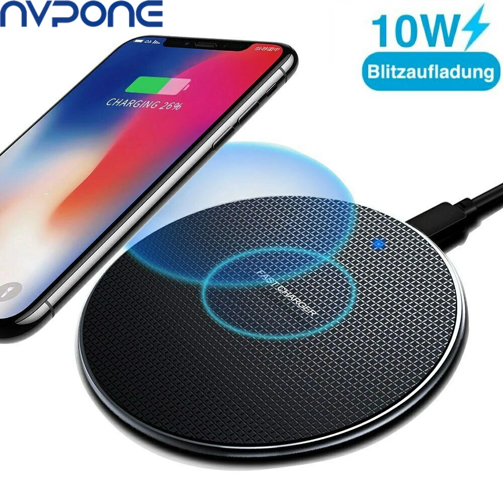 

10W Qi Wireless Charger Inductive Fast Charging Dock Station With 50CM Charging Cable For iPhone 8 SE X XR XS Max 11 Samsung