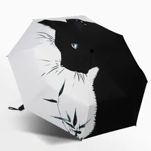 

Cartoon Umbrella For Men Cat Shape Automatic UV Umbrella Sunny And Rainy Fashion Strong Stand Paraguas Hombre