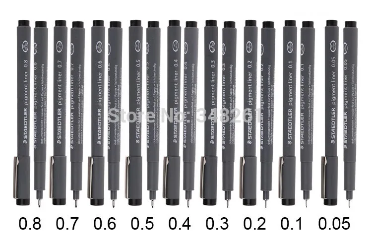 1 шт. пигментный лайнер Staedtler 308 тонкая ручка с наконечником 0 05 2 3 4 5 6 7 8 мм C2 косой