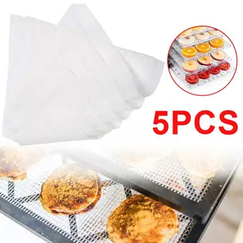 

5Pcs Silicone Dehydration Board Fruit Drying screen Tray Cup Coasters Non-slip Food Grade Reusable Dumpling Mesh Kitchen Tool