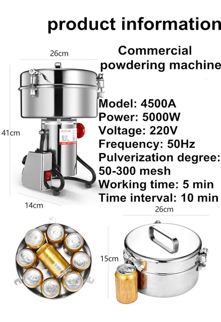 Moulin à Grains Électrique, Aomdom 500 g Grinder Electrique en acier  inoxydable moulin cereales à grande