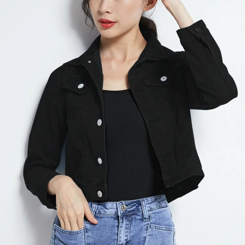 

2020 Autumn Denim Jacket and Coats for Women Candy Color Casual Short Denim Jacket Chaqueta Mujer Casaco Jaqueta Feminina