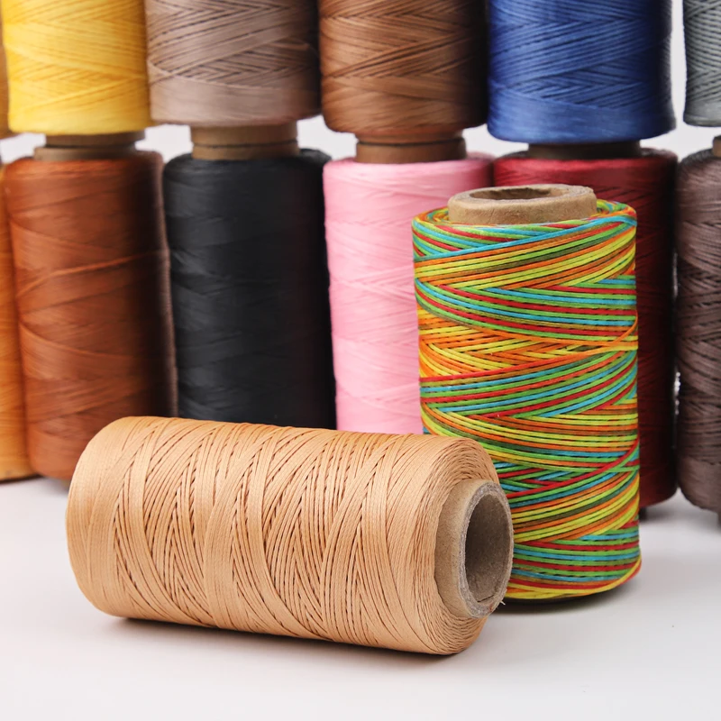 260 meter Hand Sewn Wax Thread Hand Woven Sewing Flat Wax Thread DIY  Leather Special Hand Sewn Purse Polyester Thread 0.8m150d - AliExpress
