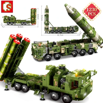 

Technical Creator Building Blocks Army World Creator Designer Modern Military Vehicle Missile Weapon Brick Children's Toy