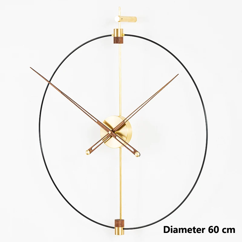 Большие DIY настенные часы современный дизайн скандинавские простые железные художественные 3D Декоративные часы негабаритные латунные настенные часы домашний декор 80x93 см - Цвет: G60
