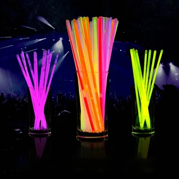 

100PCS/Pack 5*200mm Children Luminous Light Glow Sticks Bracelets Toys For Party Glow Sticks Bright Colorful Glow Sticks