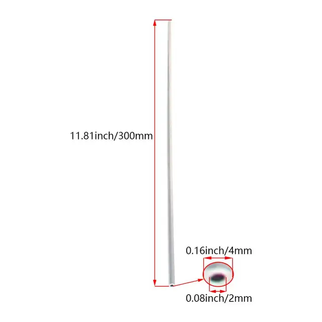 MroMax Top Quality Aluminum Tube 6063 Straight Joint Fitting 3*2/4*2/5*2/5*3/5*4mm Length 300mm 1/2/4pcs Pipe Fitting Facilities 4x2mm 1pcs