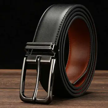 

Genuine Leather Cowskin Luxury Strap Male Belts for Men Cinto Pin Buckle Belt Cinturones Jeans Waist Ceinture Pasek Cinturon