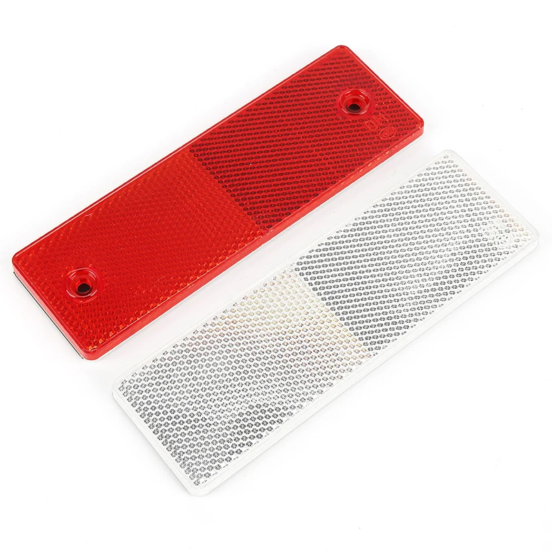 Reflector de plástico adhesivo para coche, placa de advertencia, pegatinas, señal para coche, SUV, camión, motocicleta, tiras reflectantes de seguridad, color rojo/blanco, 1 Uds.