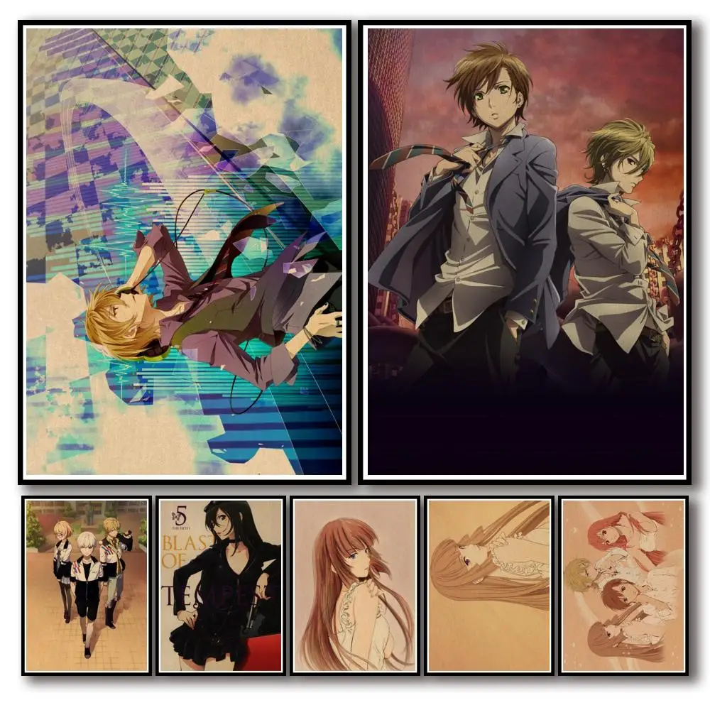 

15 видов конструкций Anime Zetsuen no Tempest Blast of Tempest плакат из крафт-бумаги необычная Наклейка на стену для кофейни