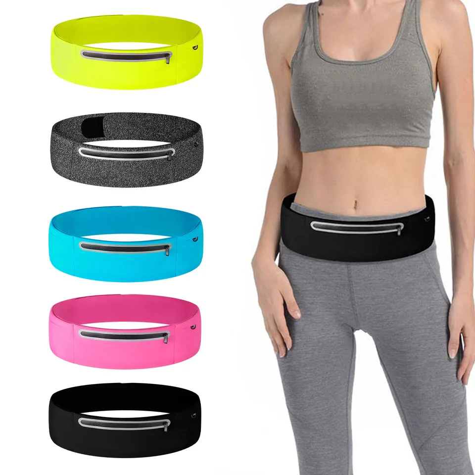 

Ультратонкая поясная сумка для бега, невидимая Водонепроницаемая спортивная сумка для занятий на открытом воздухе, поясной кошелек для фитнеса, тренажерного зала, тренировок, путешествий