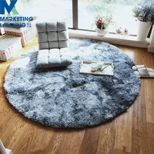 Градиент пушистый круглый ковры для Декор в гостиную из искусственного меха ковер в детской комнате с плюшевым ворсом внутри s Спальня мохнатые