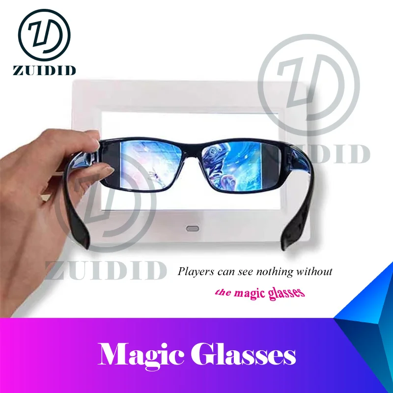 

ZUIDID room escape prop Magic Glasses to see the hidden clues unlock with light effect adventurer Real life room