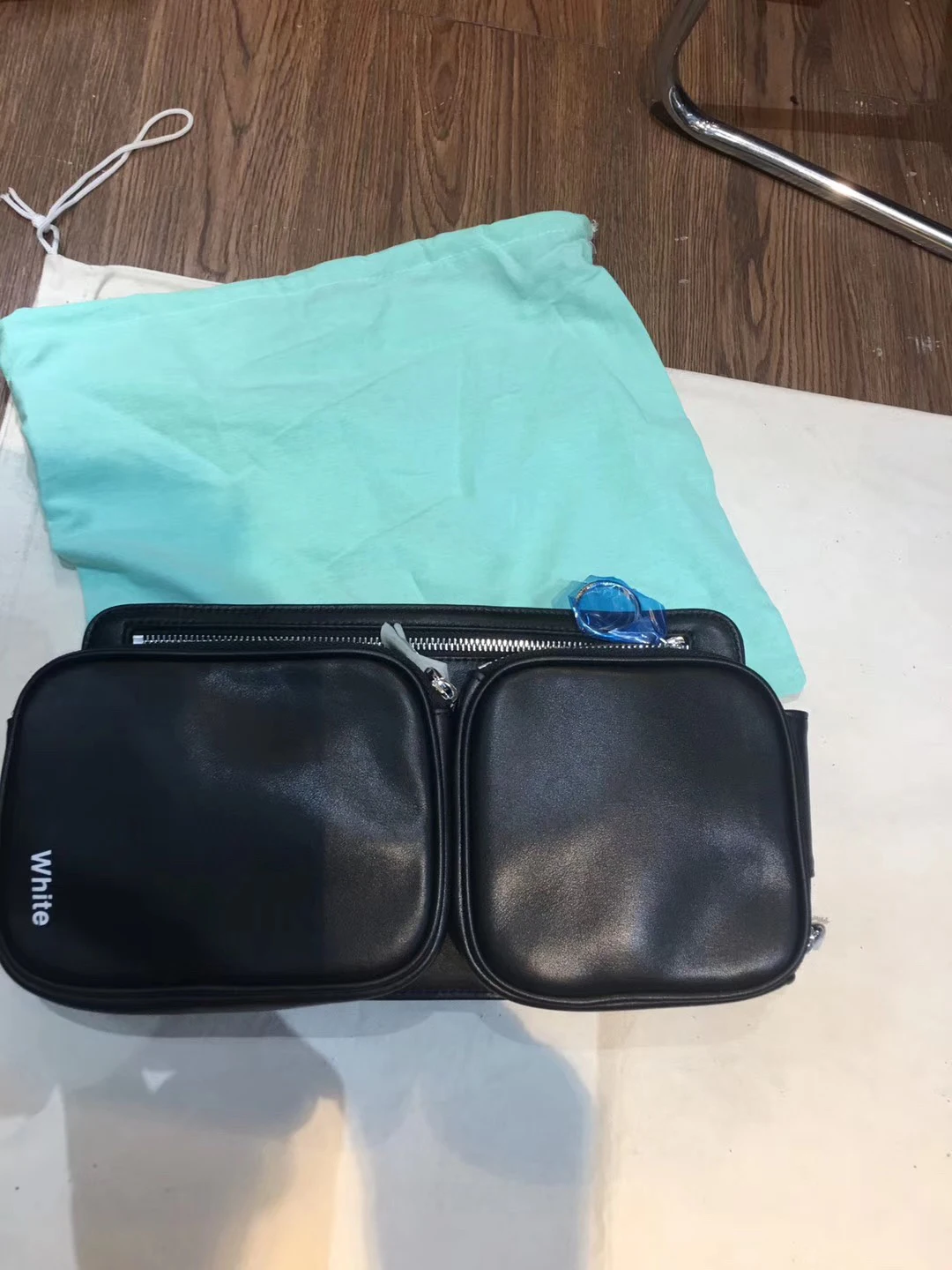 

2019 Best Version White Print Bag Separable Women Men Unisex Belt Waistbags Fashion White Waist Pack Real Leather