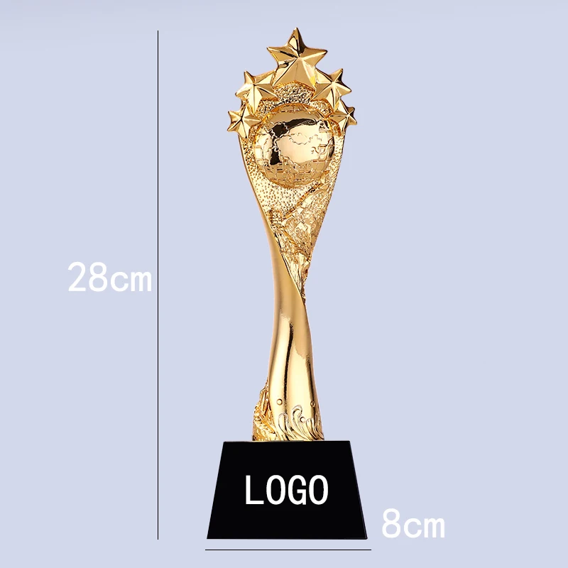 

New Brilliant Five-star Trophy Creative Resin Trophy Competition Event Corporate Event Free Typography Trophy Customization