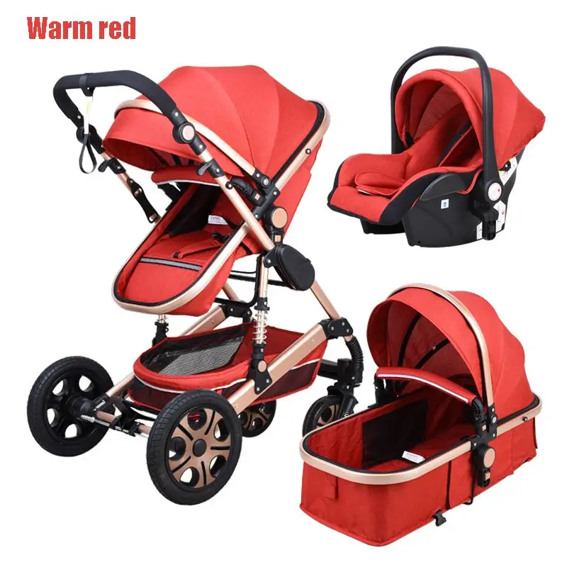 Детская прогулочная коляска Babyfond 3 в 1 Золотая детская популярная светильник