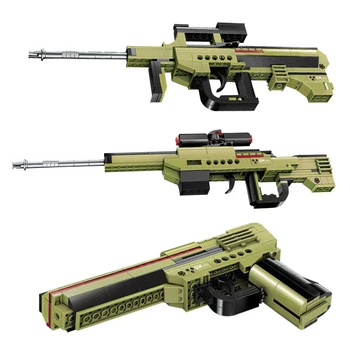 

202Pcs 3 IN 1 Transformed Gun Rifle Bullets Model Building Blocks Sets Creator Bricks Military Pistol Guns Educational Kids Toys