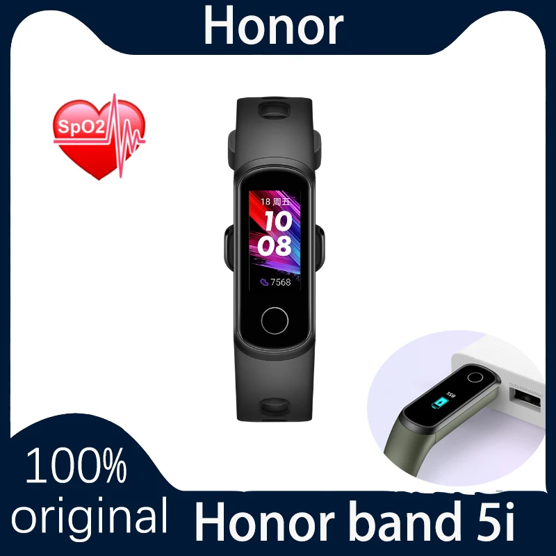 오리지널 Honor Band 5i 스마트 팔찌, Honor 스마트워치, 수면, 수영,..